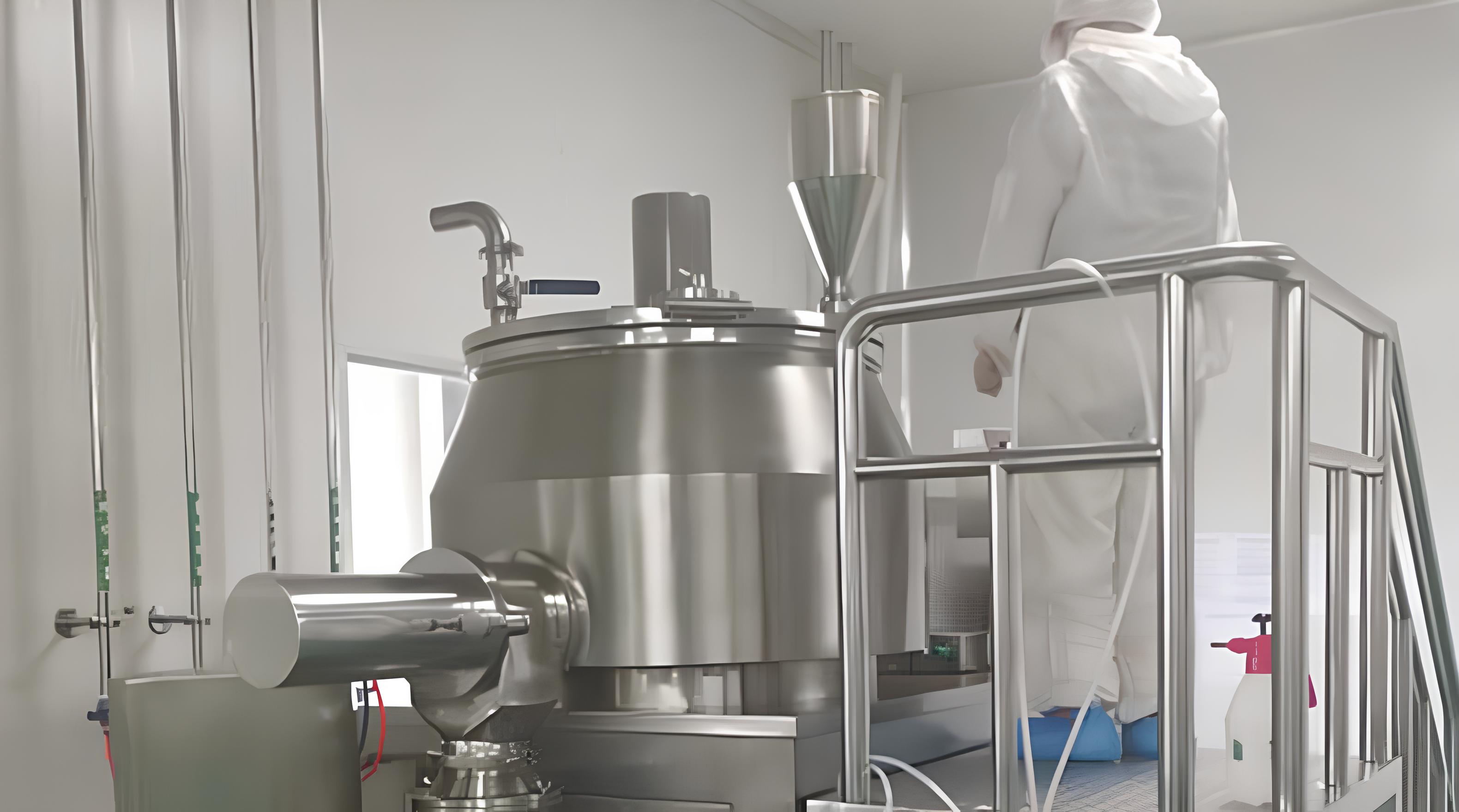Wet granulation machine with wet milling machine installed in Vietnam